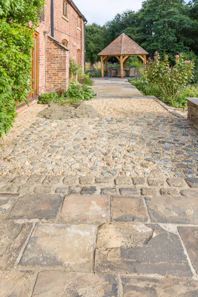 A Rural Garden in Woodford Farmhouse Landscape Cheshire by Blue
