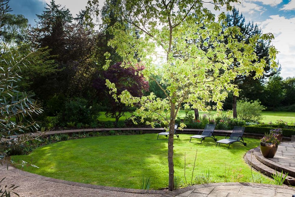 Modern garden in Buckinghamshire.