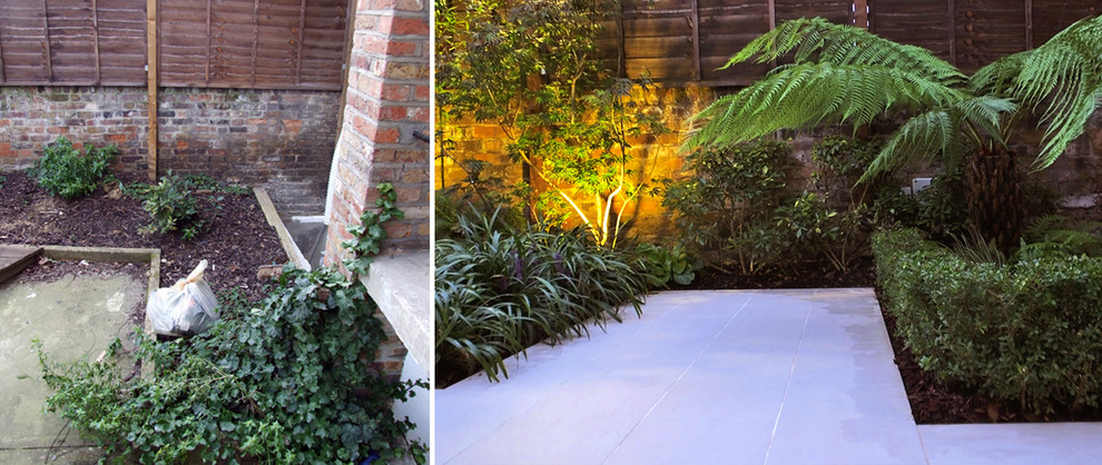 Design ideas for a tropical landscaping in London.