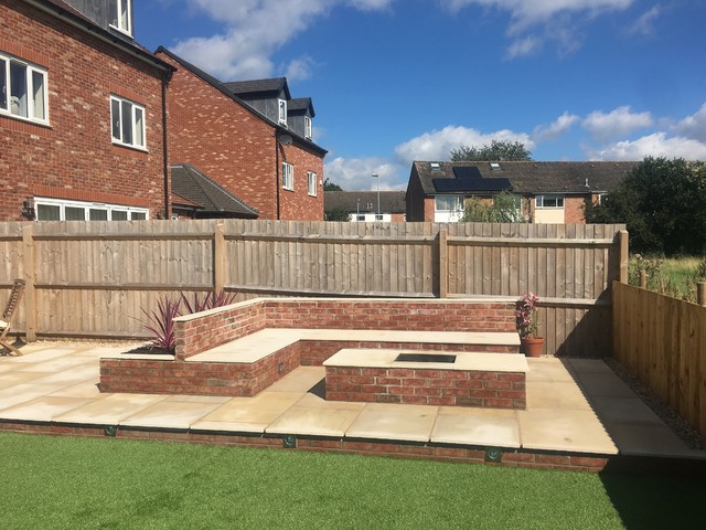 Bespoke Built Fire Pit And Seating Area, Fire Pit Seating Area