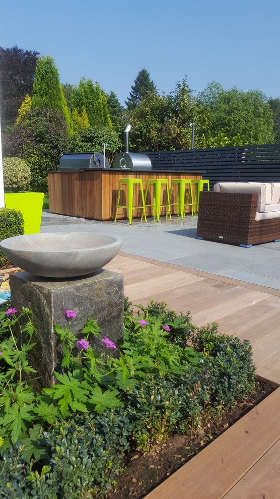 Design ideas for a contemporary patio in West Midlands.