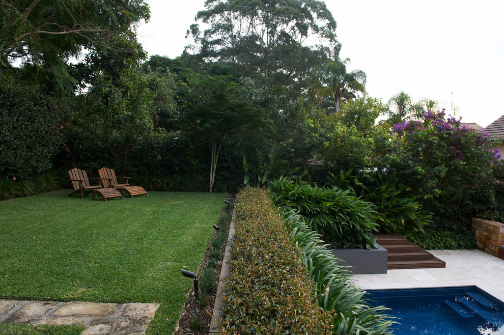 シドニーにあるトランジショナルスタイルのおしゃれな庭の写真