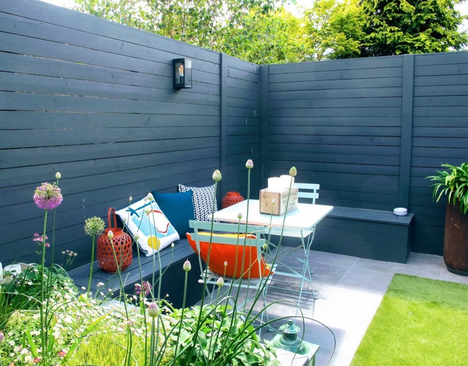 Источник вдохновения для домашнего уюта: маленький участок и сад на заднем дворе в современном стиле для на участке и в саду