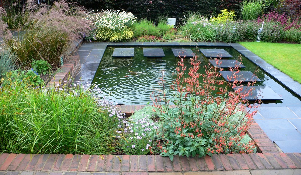 Inspiration for a large world-inspired back garden for summer in Essex.
