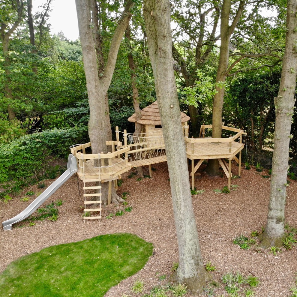 Design ideas for a rustic garden in Surrey.