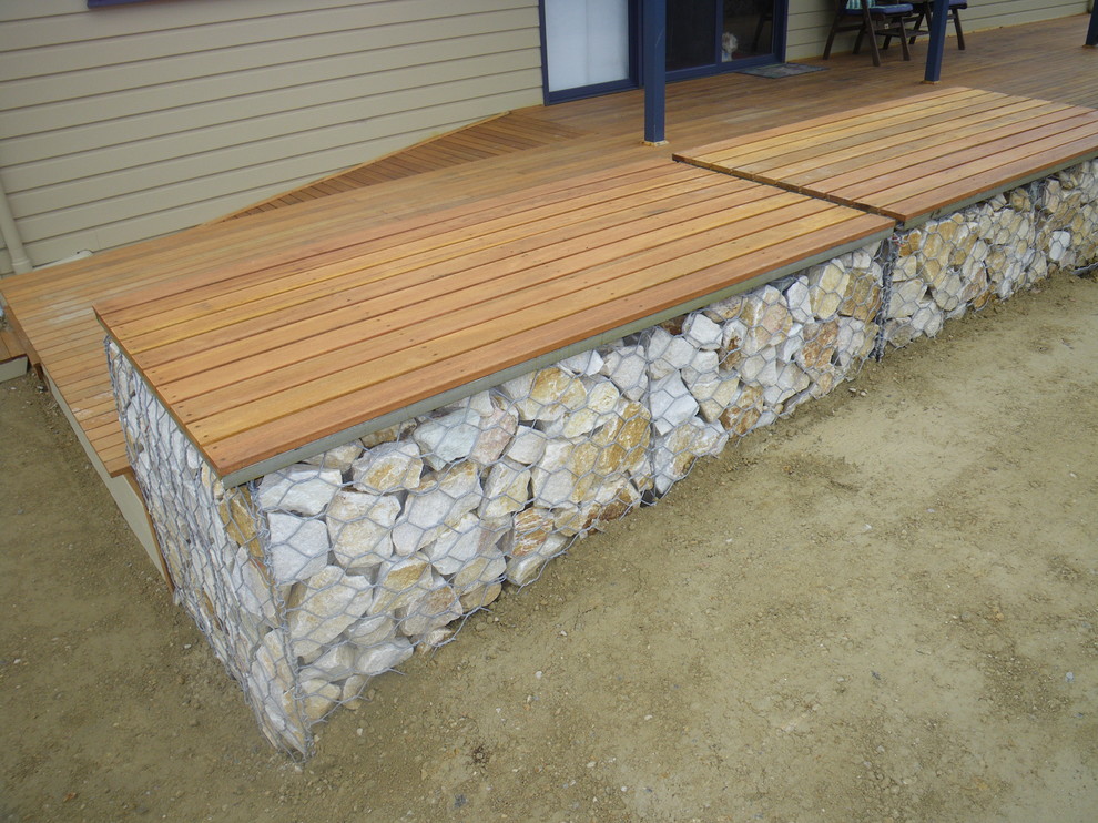 Gabion Bench Seats Modern Landscape Adelaide by Prospect