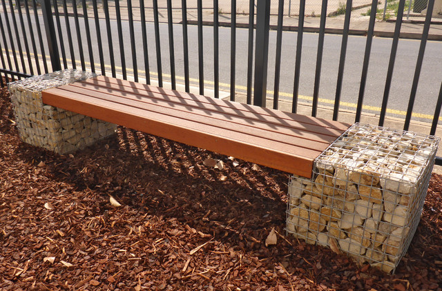 Gabion Bench Seats - Contemporáneo - Jardín - Adelaide - de Prospect  Contractors | Houzz