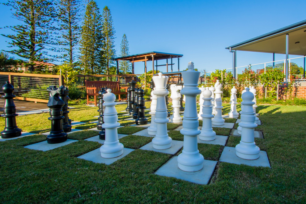 Giant Lawn Games Craftsman Landscape Brisbane by Penfold