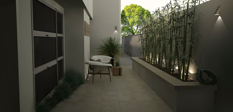 This is an example of a small contemporary courtyard garden in Perth.