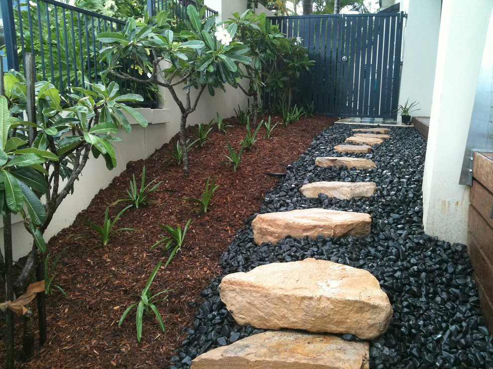 Inspiration for a contemporary landscaping in Brisbane.