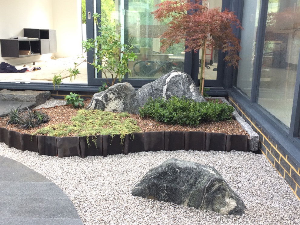 Idées déco pour un jardin japonais contemporain.