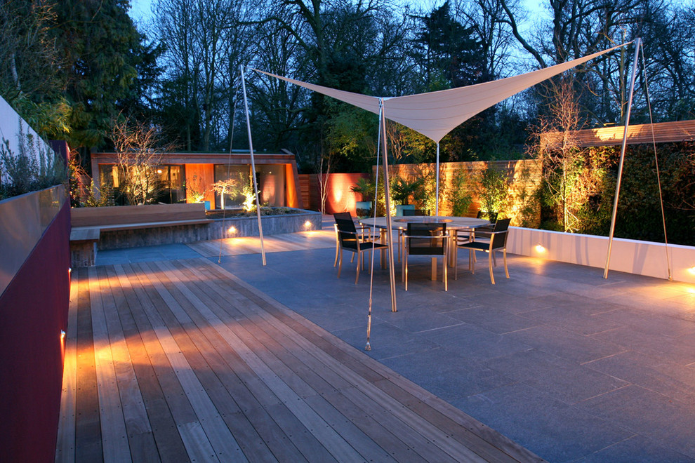 Design ideas for a contemporary back garden in London.