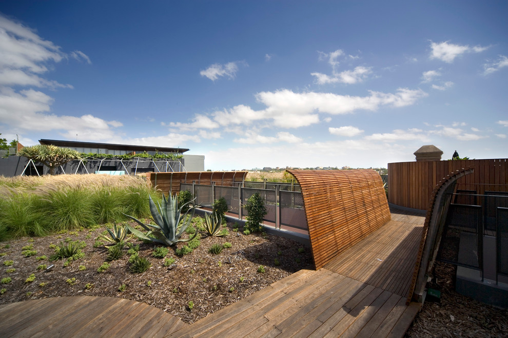 Photo of an industrial landscaping in Sydney with decking.