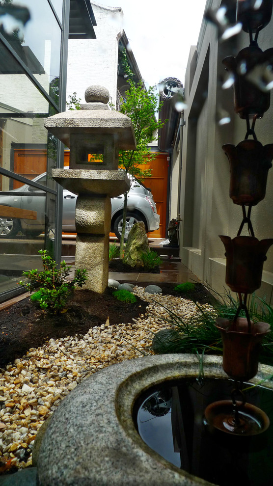 Photo of a small modern shade courtyard landscaping in Sydney.