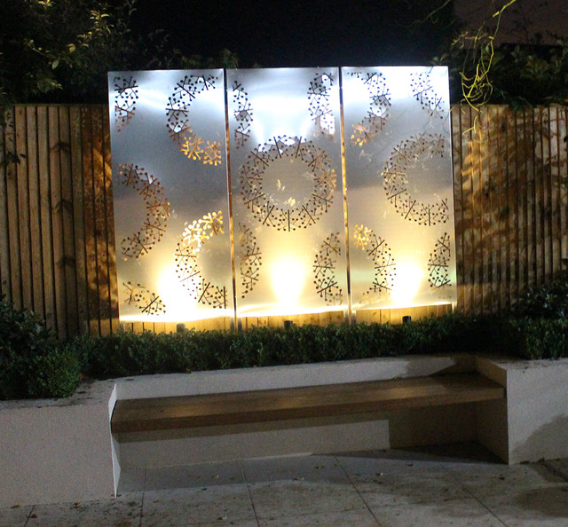Modern garden makeover with beautiful garden screens in NW London
