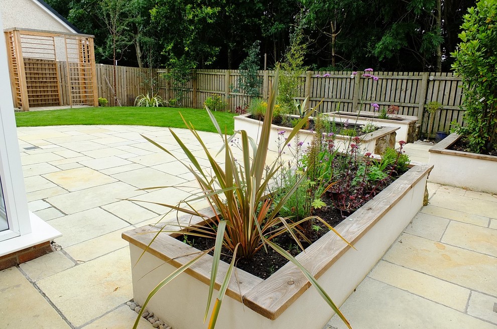 New Build garden Kirkliston Contemporary Landscape Edinburgh by