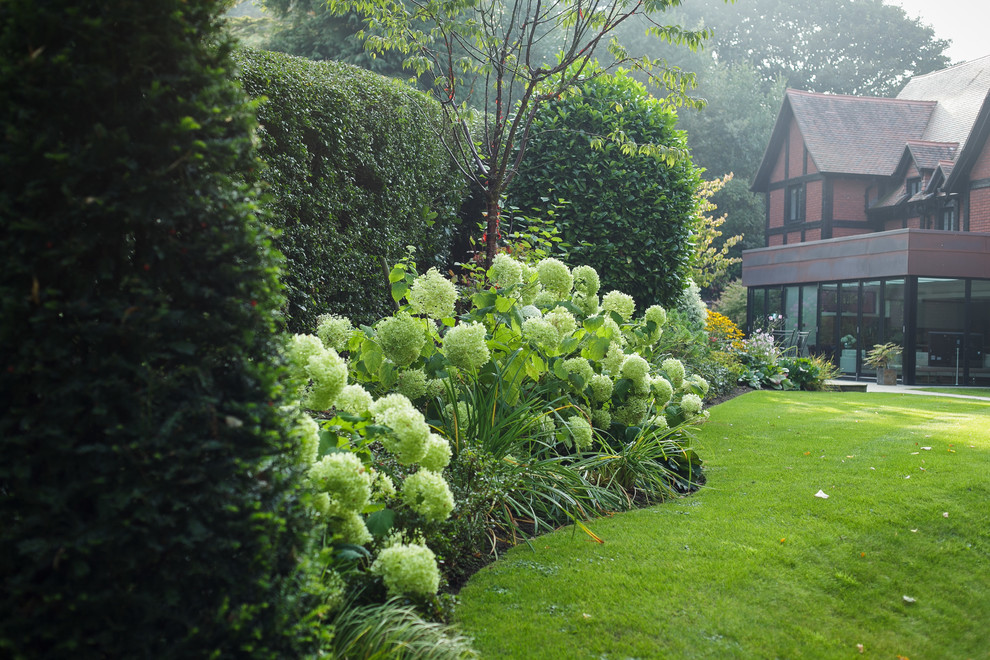 This is an example of a traditional back garden in Cheshire.
