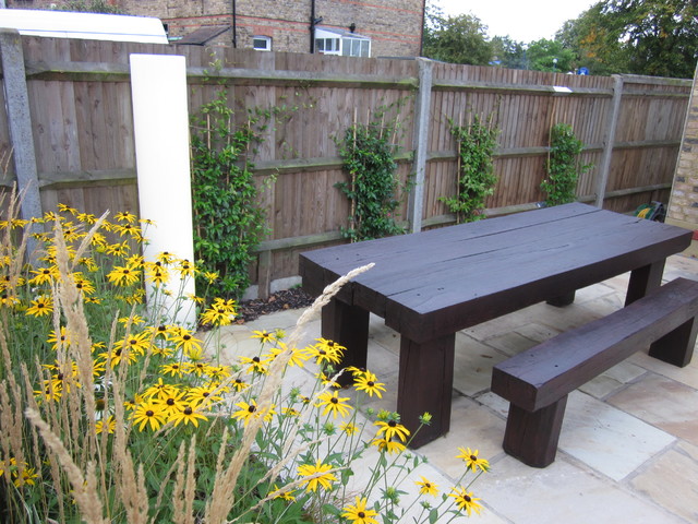 Dining Area; Railway Sleeper Bench Seat Asian London By Earth Designs  Garden And Build London And Essex Houzz NZ