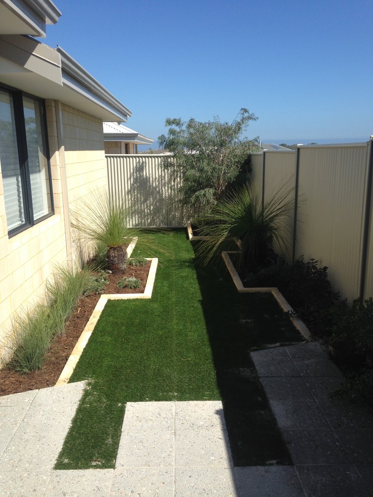 Design ideas for a coastal landscaping in Perth.