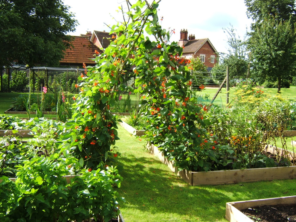 Foto di un grande orto in giardino classico esposto in pieno sole