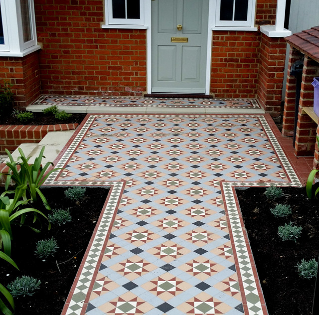 Victorian Floor Tiles Victorian Garden London by London Front Gardens Houzz AU