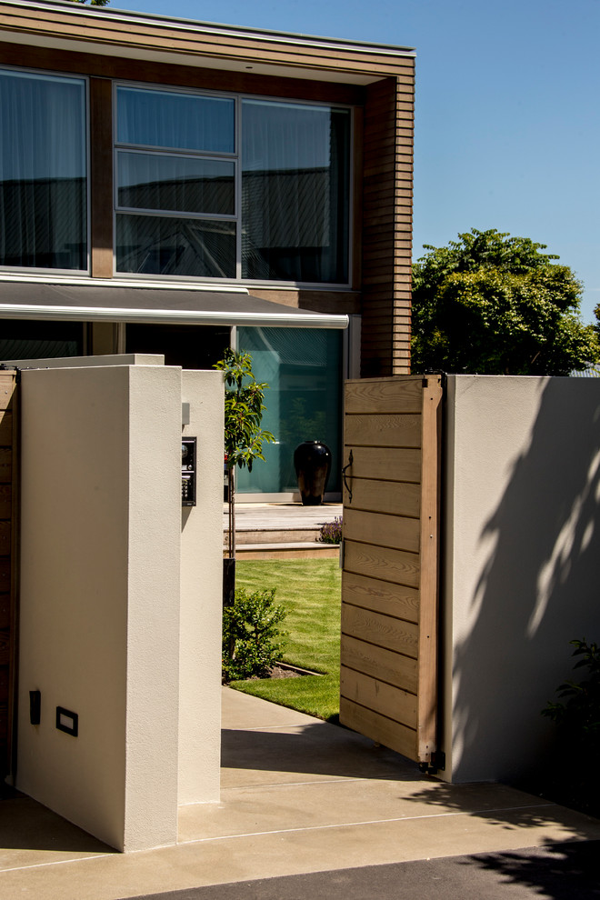 Moderner Garten in Christchurch