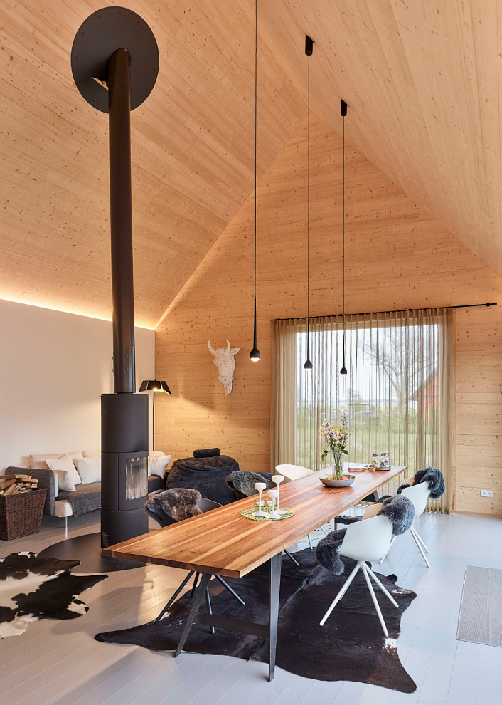 Living room - mid-sized living room idea in Leipzig