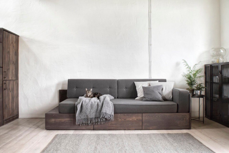 Foto di un soggiorno design aperto con pareti bianche
