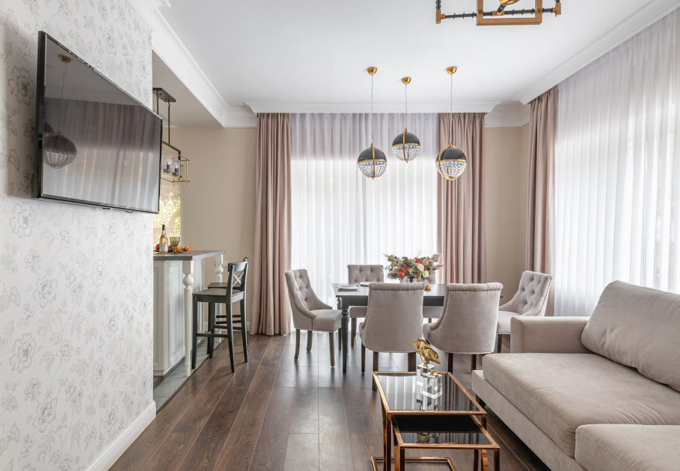 リビング ベージュの壁 壁紙 のインテリア実例画像 21年9月 Houzz ハウズ