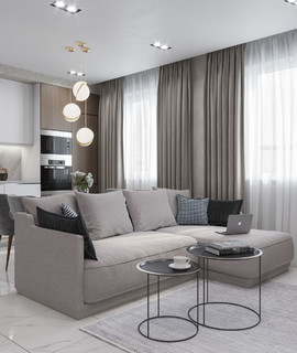 グレーのおしゃれなリビング セラミックタイルの床 のインテリア画像 75選 23年1月 Houzz ハウズ