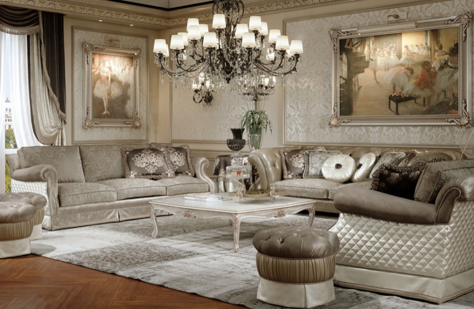 Idee per un grande soggiorno classico aperto con sala formale, pareti beige, pavimento in legno massello medio e pavimento marrone