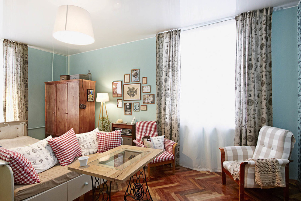 This is an example of a scandi living room in Saint Petersburg.