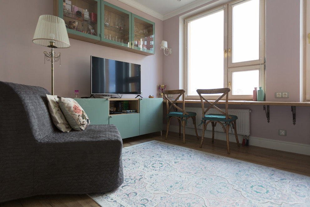 Shabby-Style Wohnzimmer in Moskau