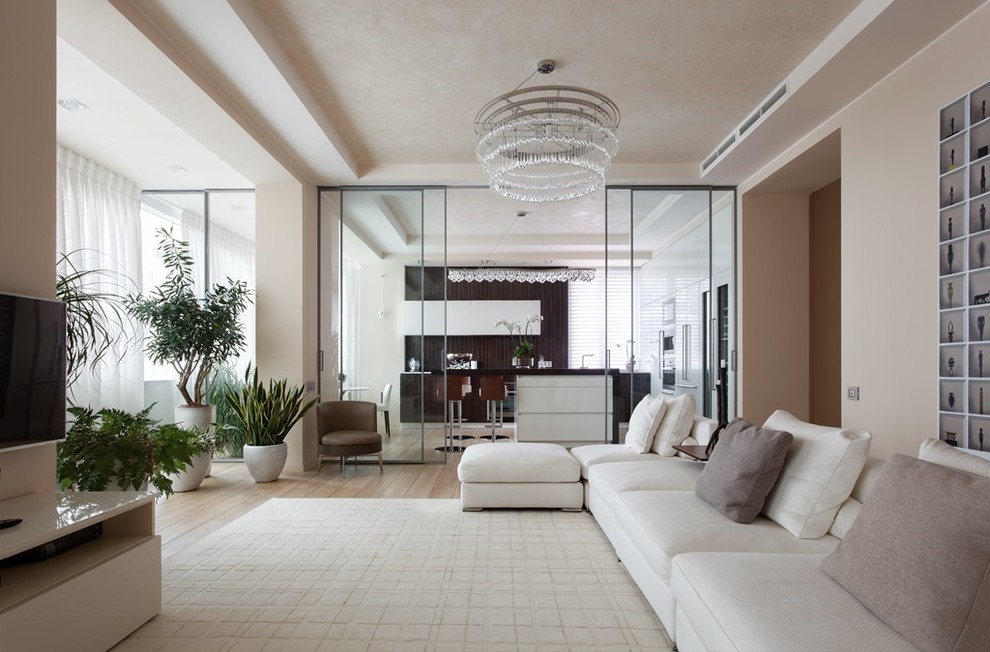 Contemporary living room in Moscow.