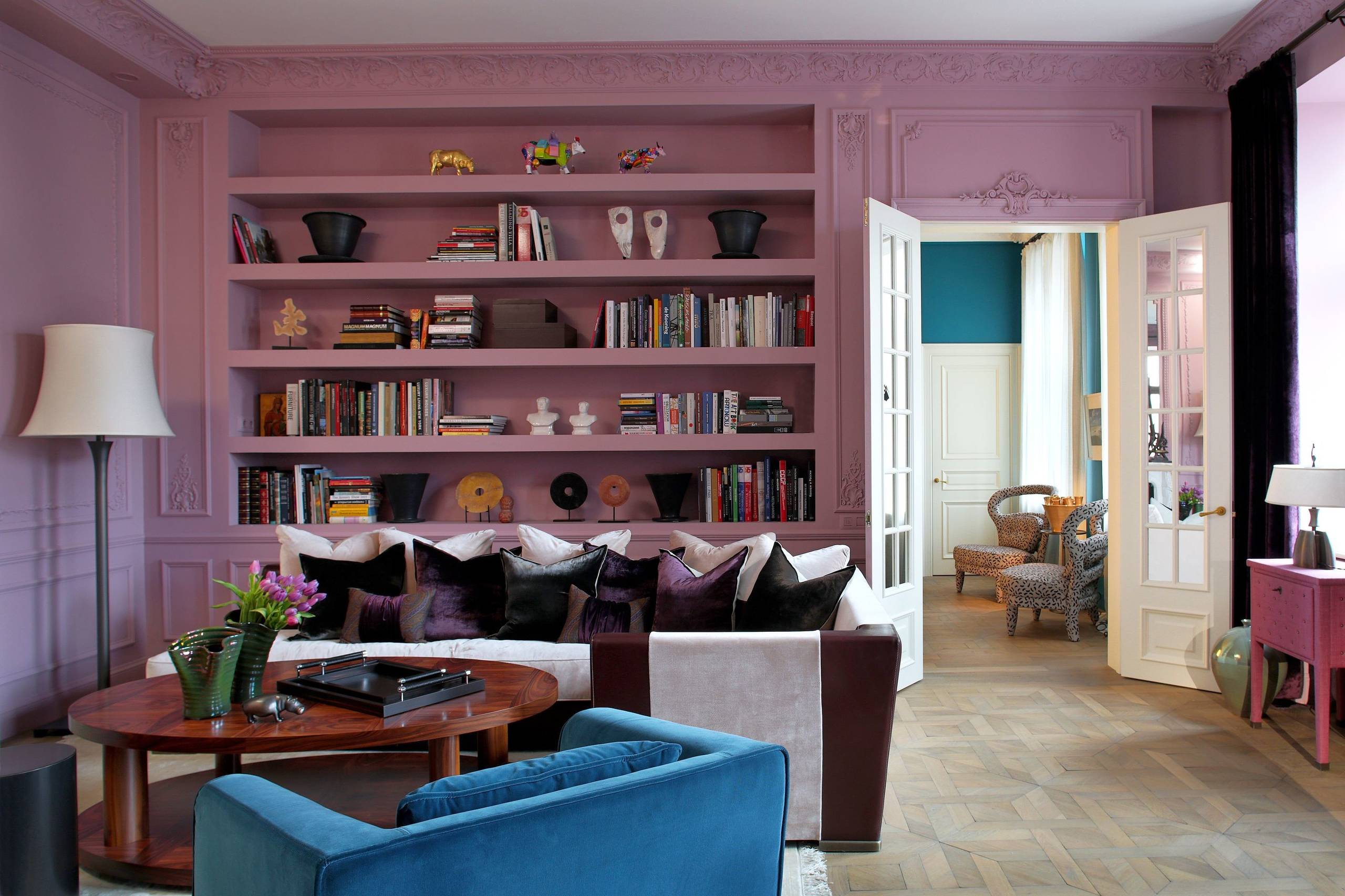 おしゃれなリビング ベージュの床 ピンクの壁 のインテリア画像 75選 21年11月 Houzz ハウズ