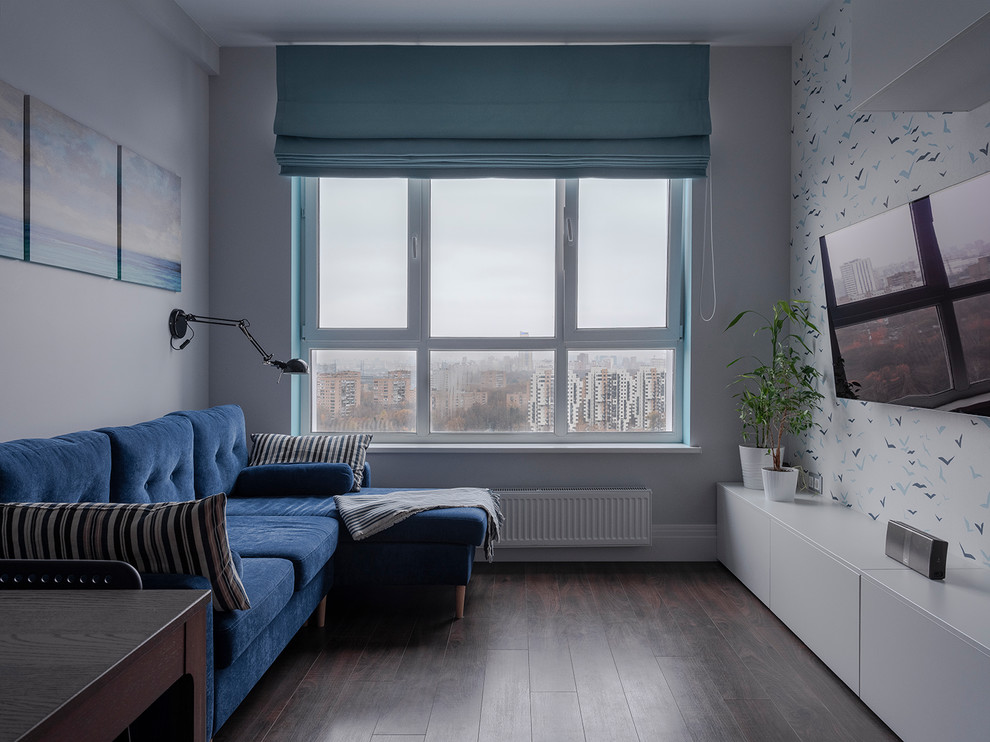 Modernes Wohnzimmer in Moskau