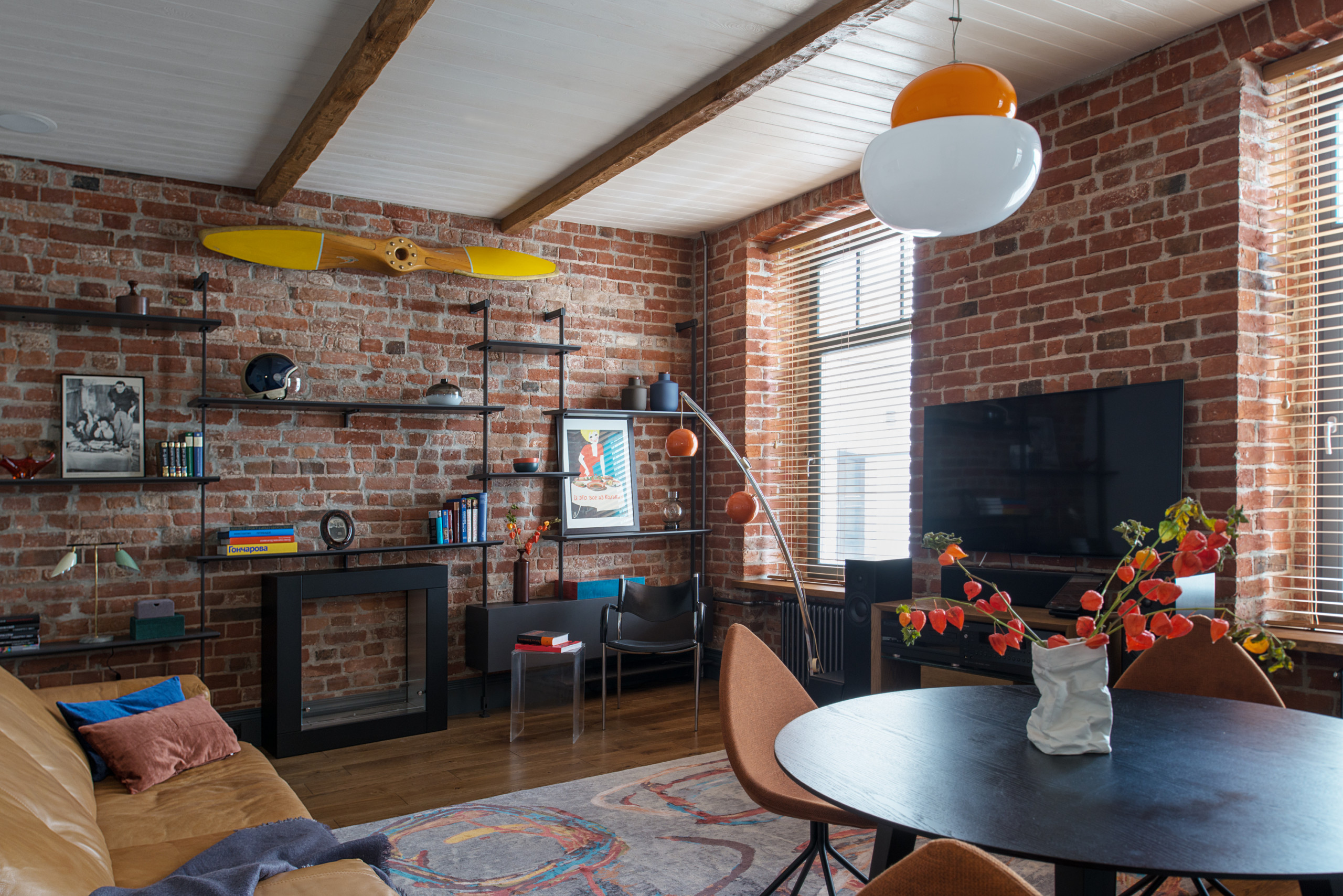 75 Brick Wall Living Room Ideas You\'ll Love - October, 2024 | Houzz