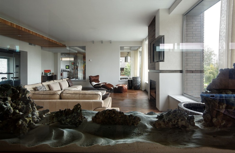 Exemple d'un salon tendance.