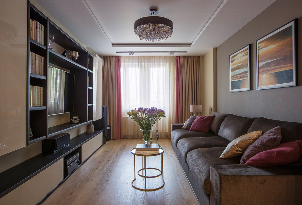 Modernes Wohnzimmer in Moskau