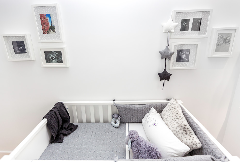 Exemple d'une chambre de bébé scandinave.