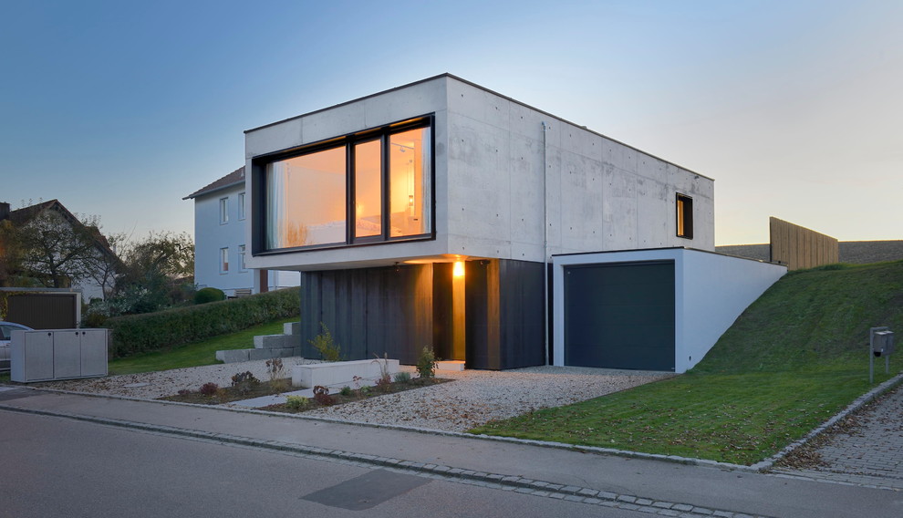 Идея дизайна: большой дом в стиле модернизм