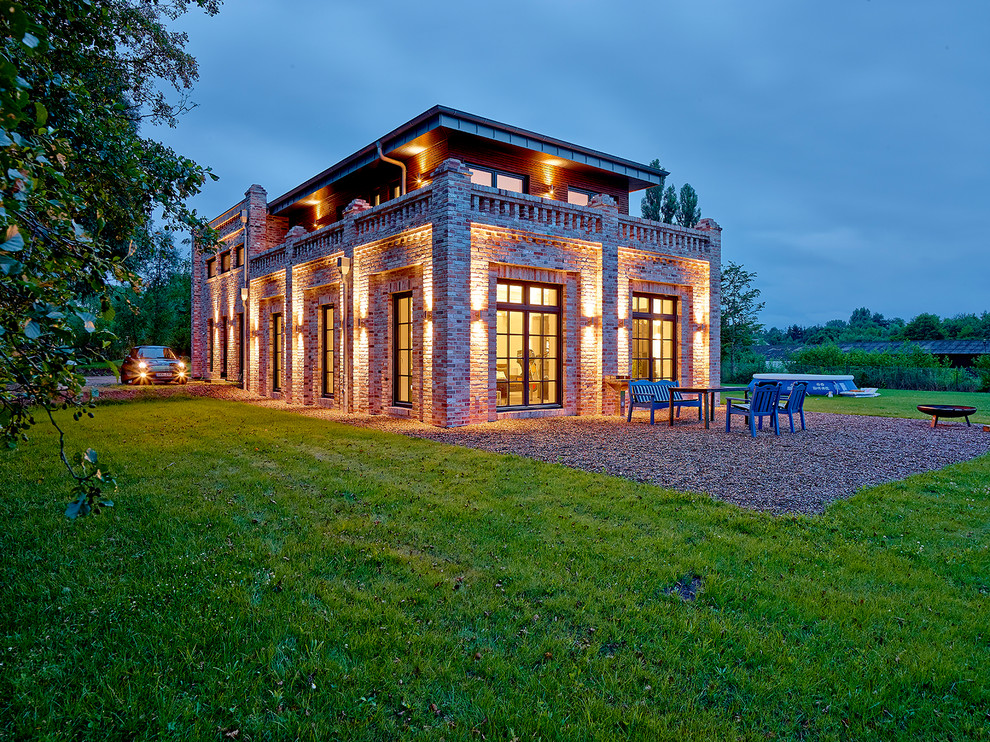 Moderne Einfamilien-Villa in rustikalem Gewand - Industrial - Exterior