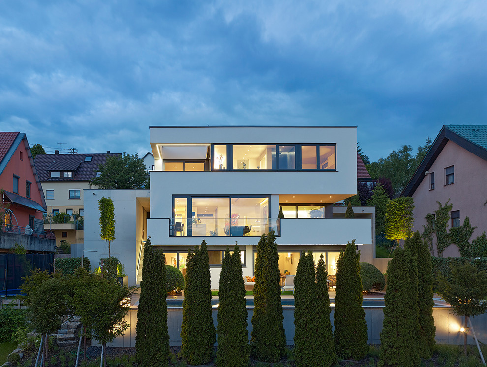 Contemporary exterior home idea in Stuttgart