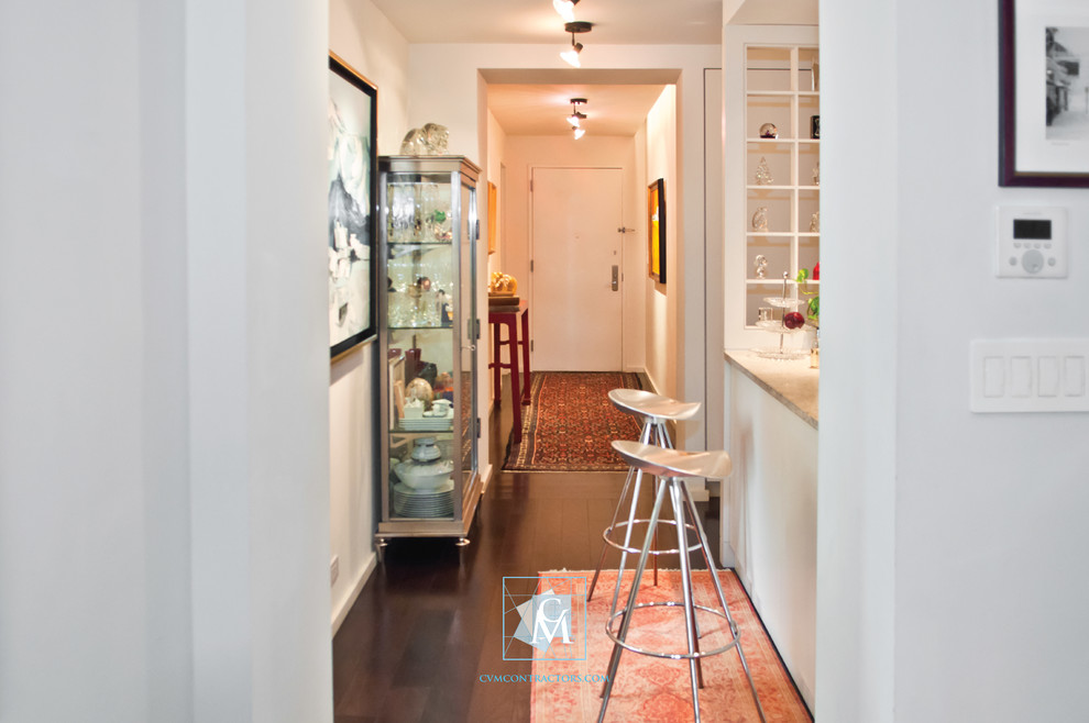 Inspiration for a modern hallway remodel in New York