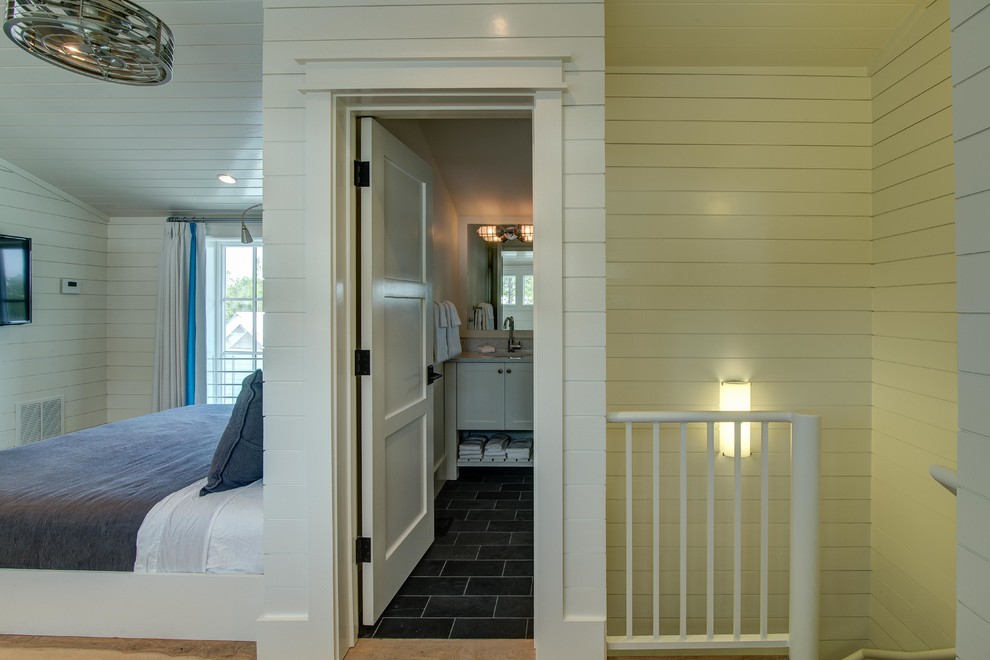 Inspiration for a coastal hallway remodel in Miami