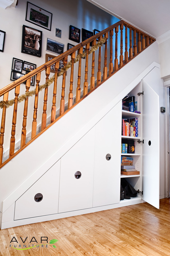 5 section Under stairs storage Contemporary Hall London by