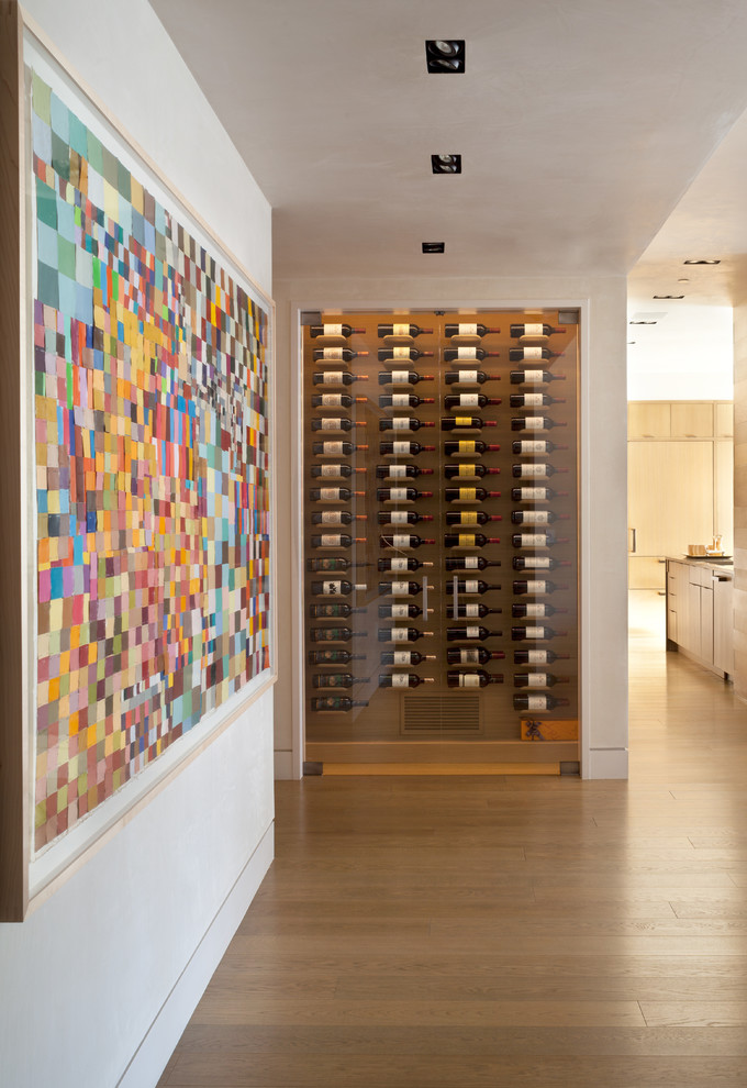 Wine cellar - contemporary wine cellar idea in Denver