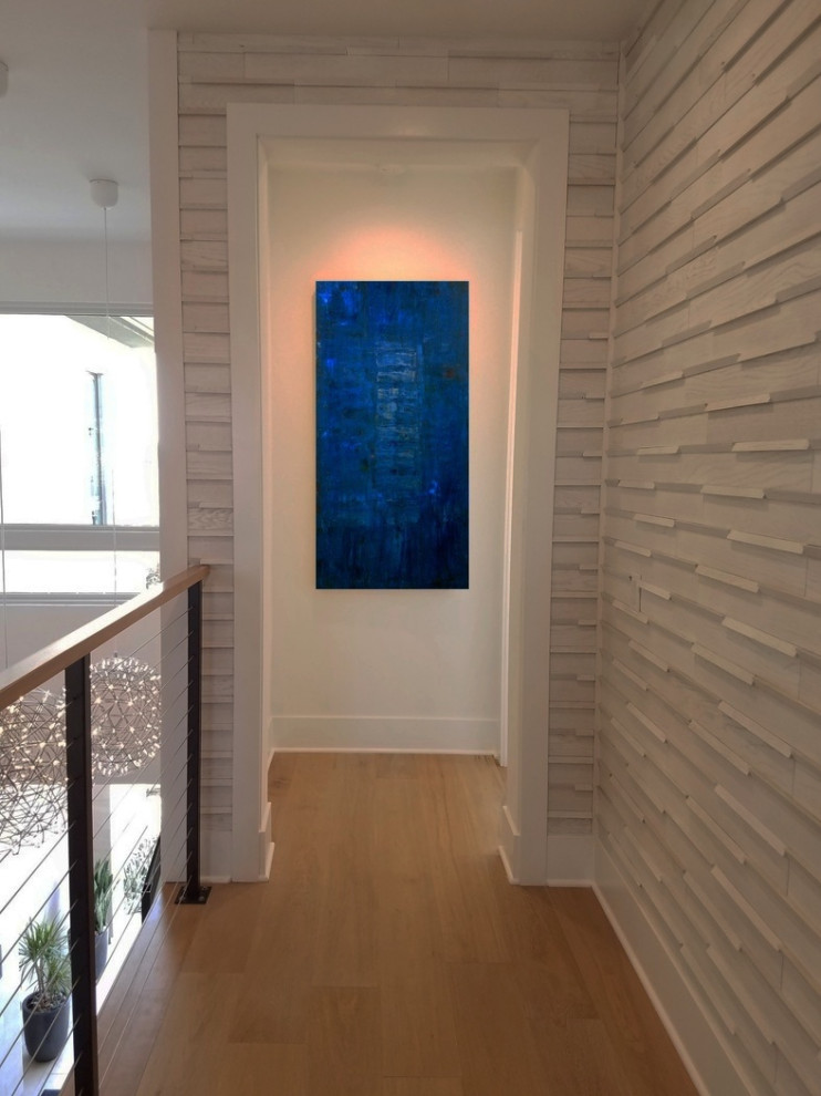 Inspiration for a contemporary hallway remodel in Orange County