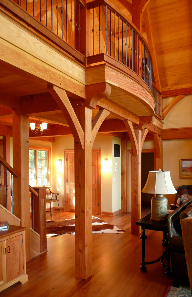 Afton Timber Frame Retreat Rustic Hall Richmond by Smith