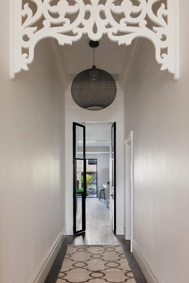 Hallway - contemporary hallway idea in Melbourne